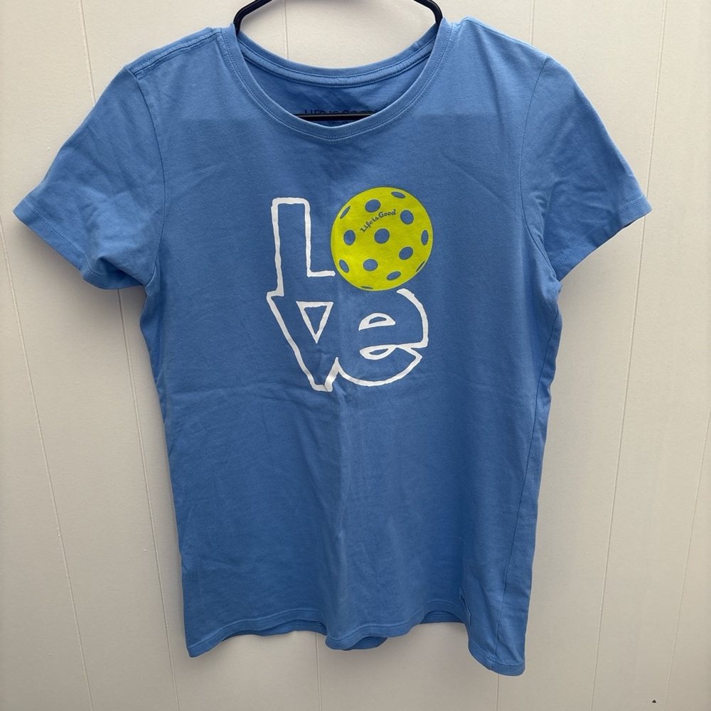 Life Is Good Periwinkle Pickleball T-Shirt